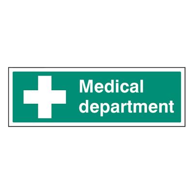 Medical Department + Cross Sign - Adhesive (600 x 200mm)